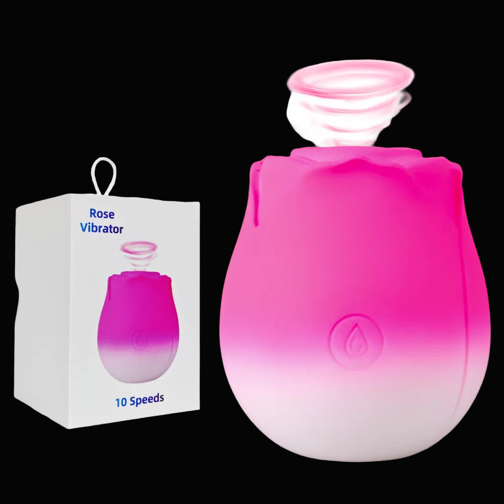 10-Function Silicone Rechargeable Clitoral Sucking Rose Sex Toy