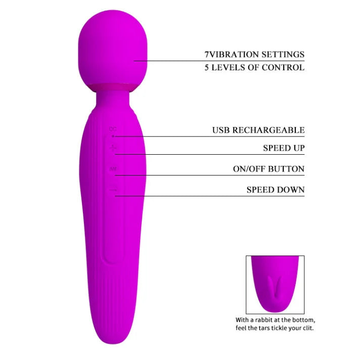 Pretty Love Curtis Wand Massager – Pink