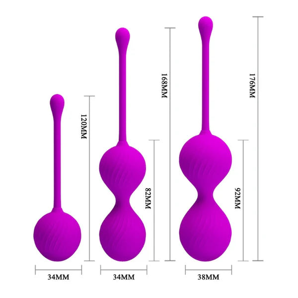 Pretty Love Kegel Ball Set - Purple (3)