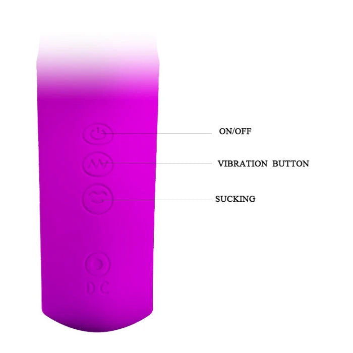 Pretty Love Nicola Rabbit Vibrator & Clitoral Sucker - Pink
